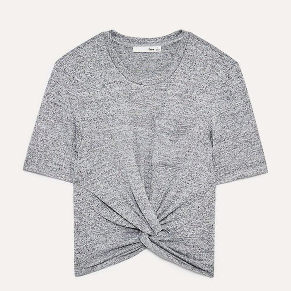 Wilfred Free Subah T-Shirt Front-knot, jersey t-shirt Gray Sz S - Picture 1 of 6